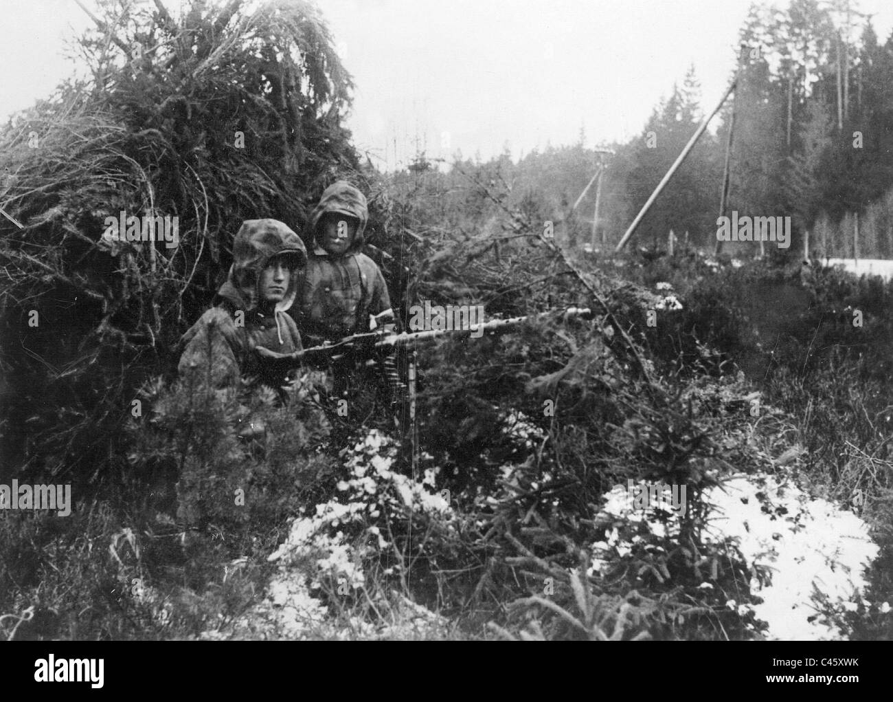 German soldiers in Courland, 1945 Stock Photo