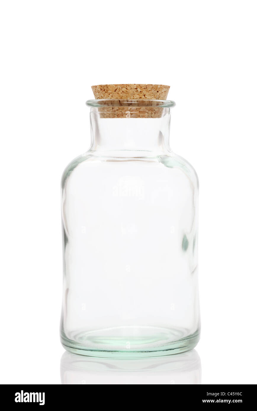 Glass bottle isolated on white background Stock Photo - Alamy