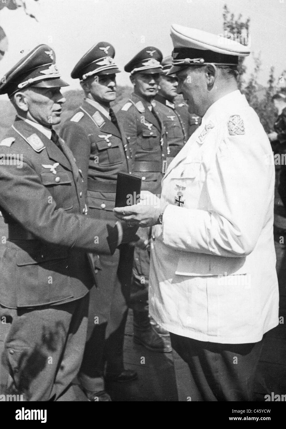 Bruno Braeuer, Fritz Prager, Horst Kerfin, Hans Kreysing, Hermann Goering, 1940 Stock Photo