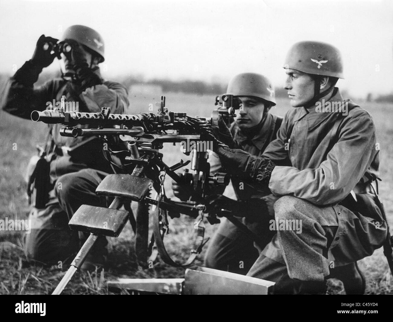 German paratroopers on maneuvers, 1939 Stock Photo