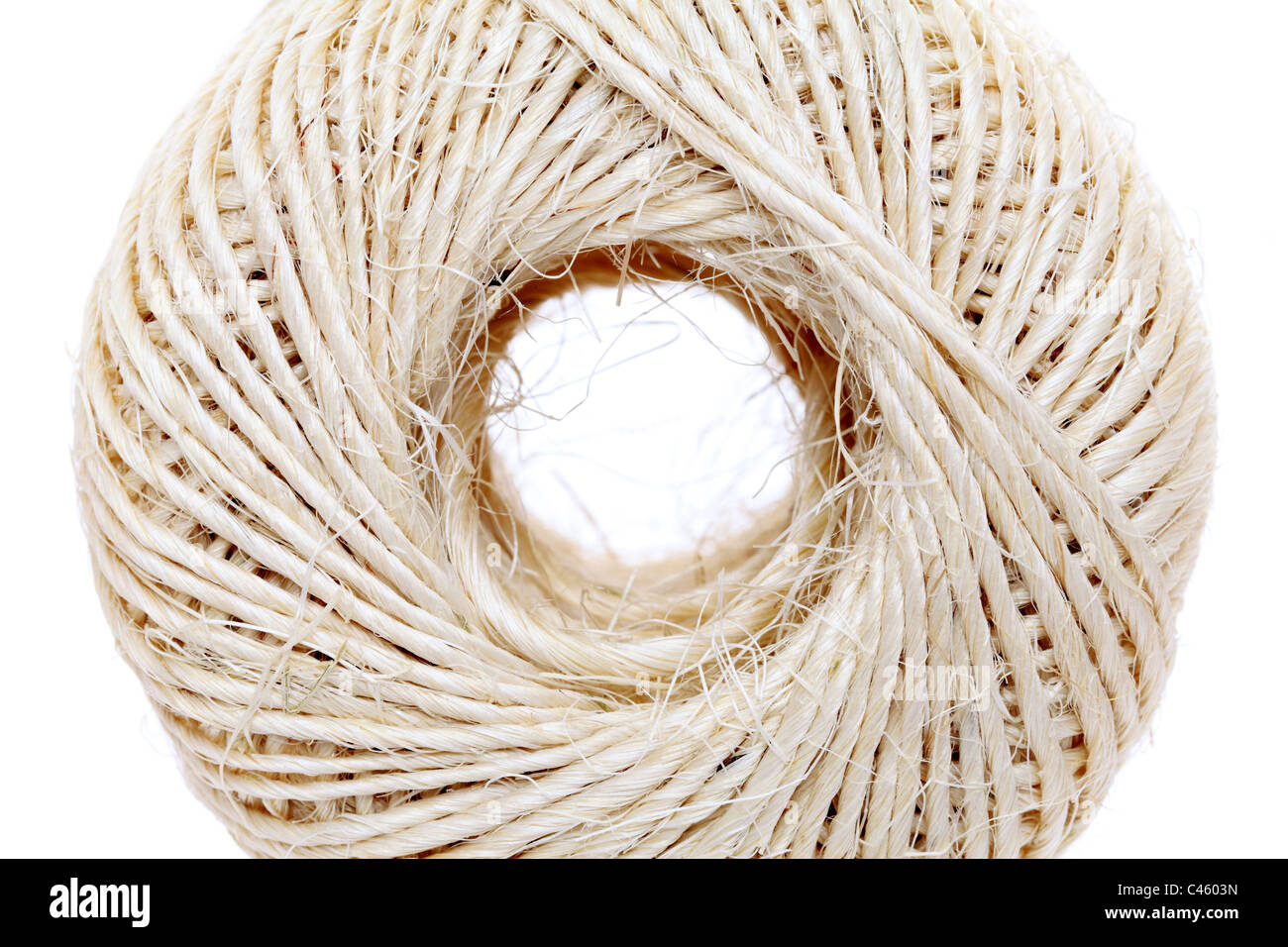 Line Of A Twisted Decorational Linen Rope String Isolated Over The White  Background, Set Of Four Different Foreshortenings Stock Photo, Picture and  Royalty Free Image. Image 77573507.