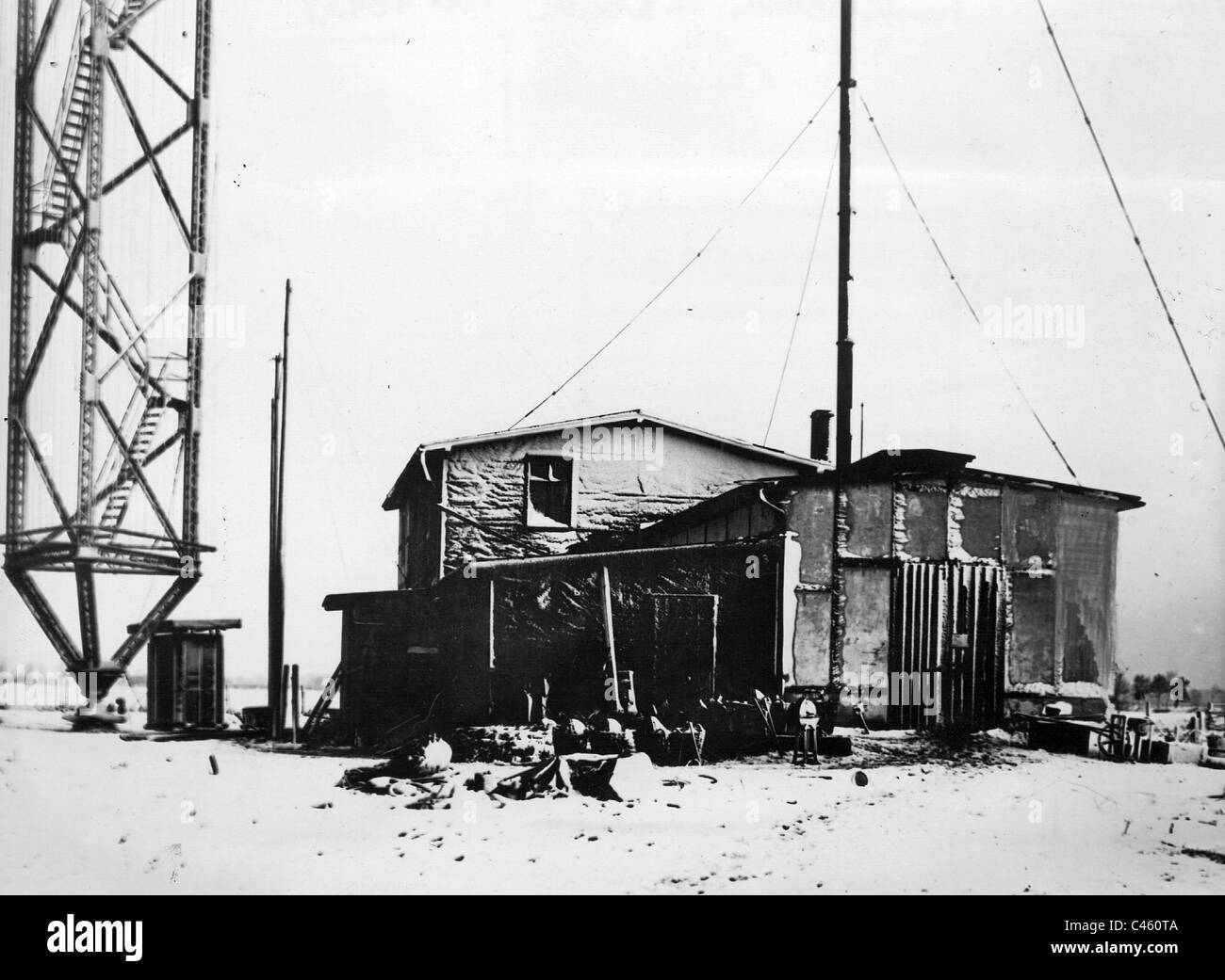 The transmitting station Nauen of Telefunken, 1906 Stock Photo