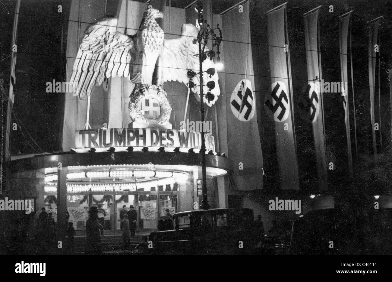 Premiere of Leni Riefenstahl's Triumph of the Will in Berlin, 1935 Stock Photo