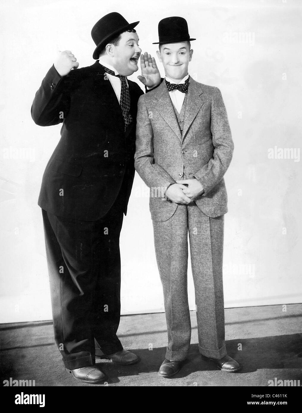 Oliver Hardy and Stan Laurel, 1930 Stock Photo