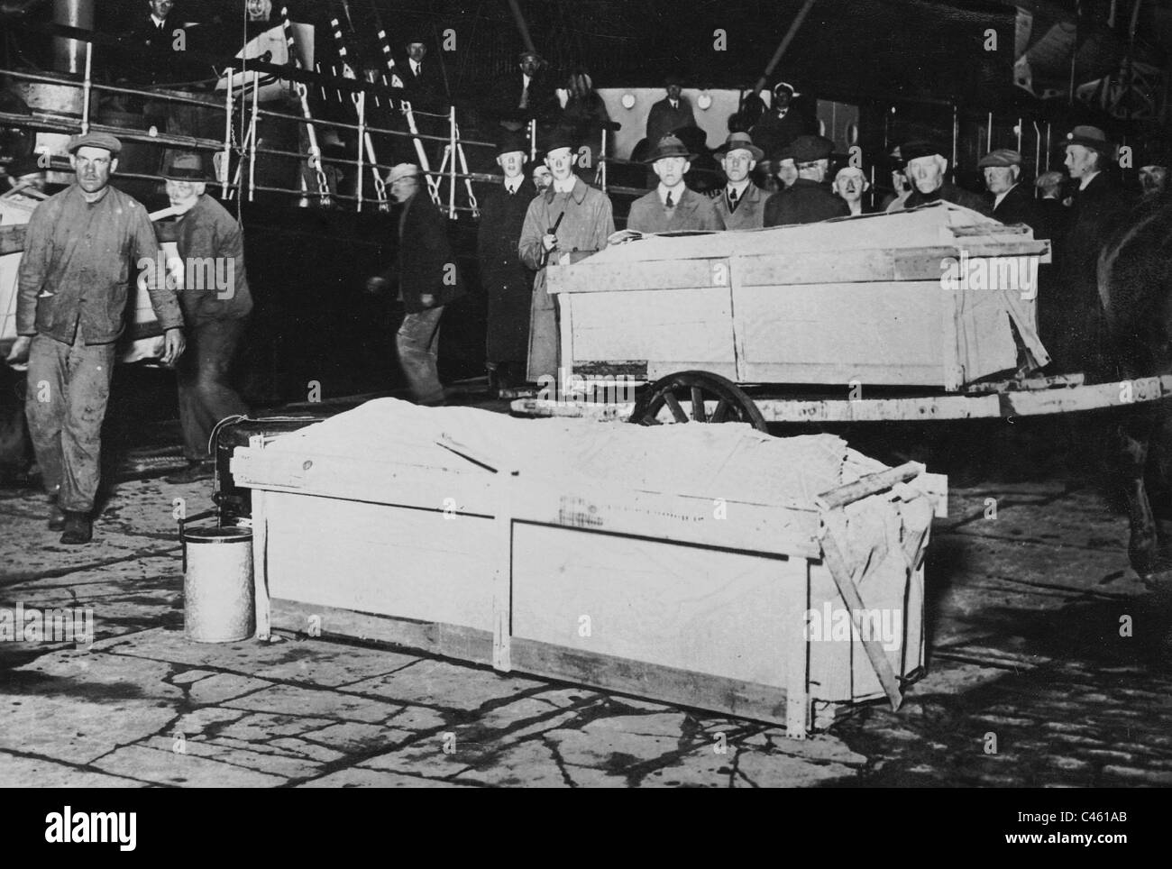 Remains of the expedition team of Salomon Andree in Tromsoe, 1930 Stock Photo