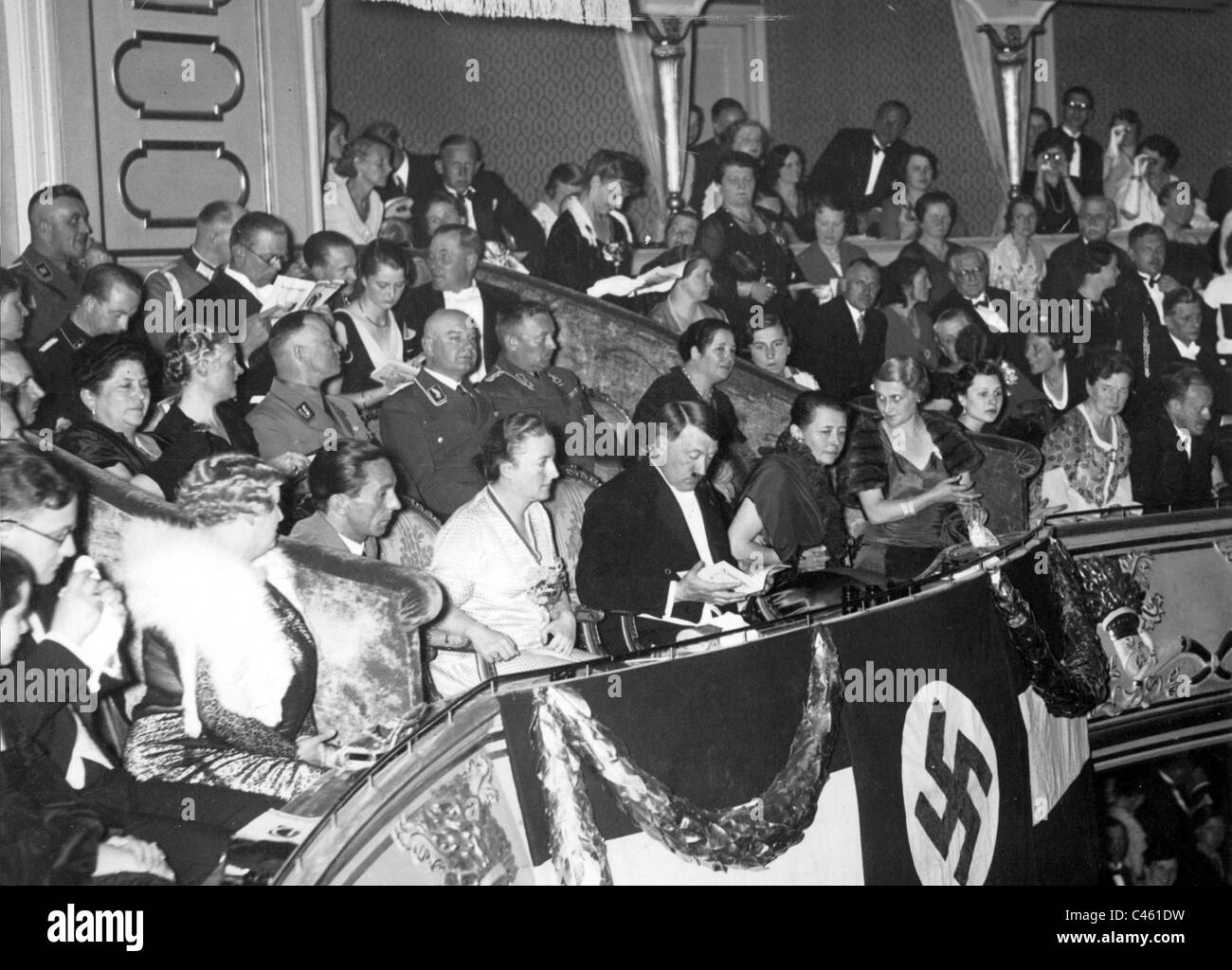 Adolf Hitler visits the Dresden State Theatre, 1934 Stock Photo
