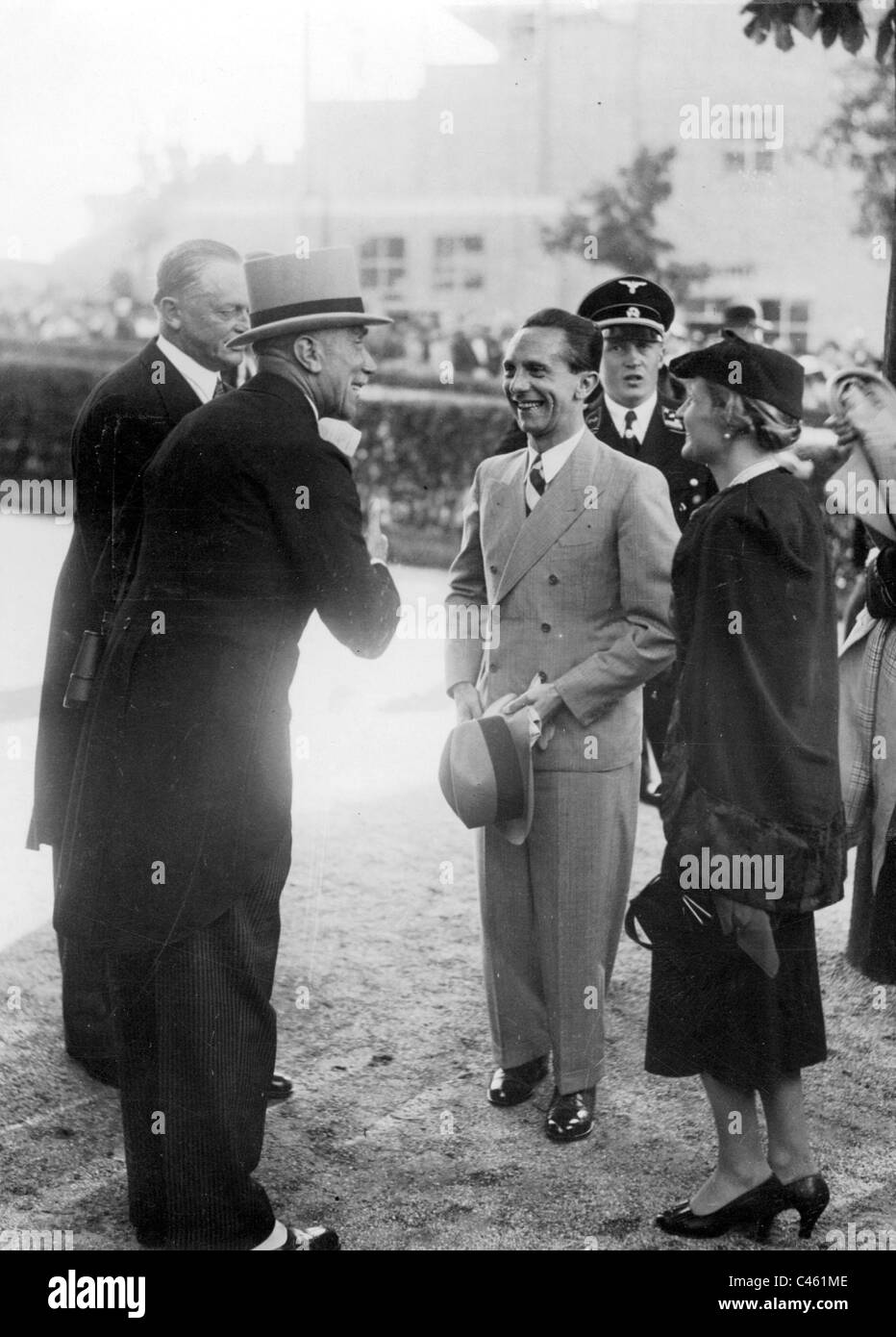 Ambassador von Papen, Joseph and Magda Goebbels Stock Photo