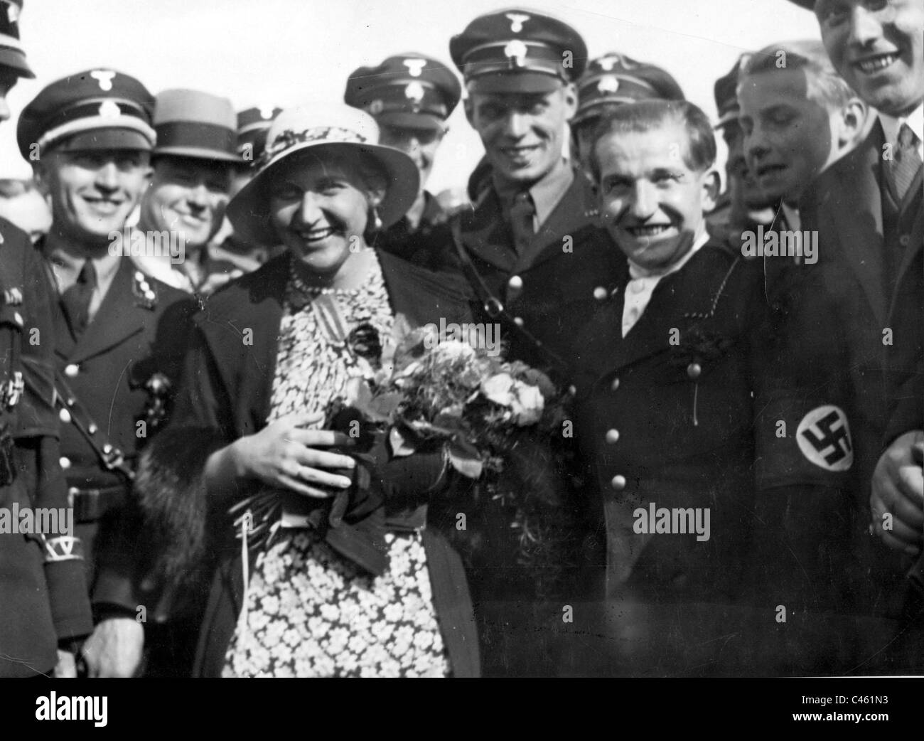 Magda Goebbels at a derby Stock Photo