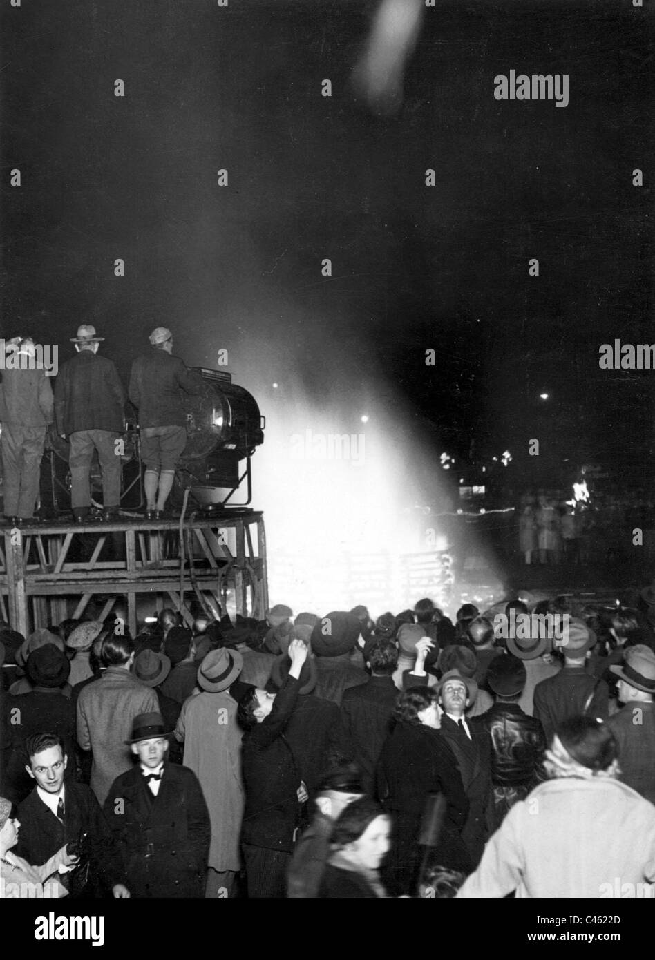 Burning of books in Berlin, 1933 Stock Photo