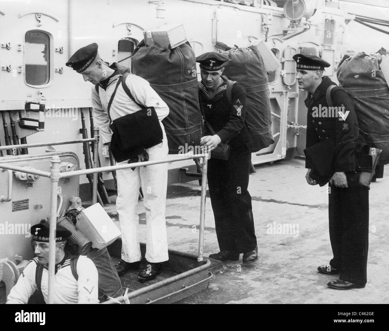 Battleship 'Scharnhorst' is put into service Stock Photo