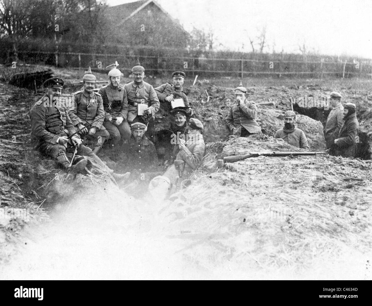 Victorious German troops after the battle of Tannenberg, 1914 Stock Photo