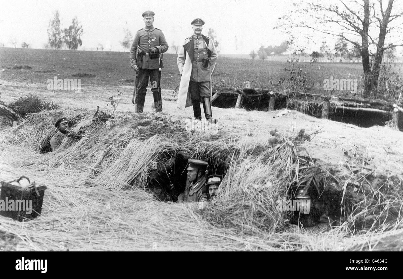 Captured Russian burrows after the Battle of Tannenberg, 1914 Stock Photo
