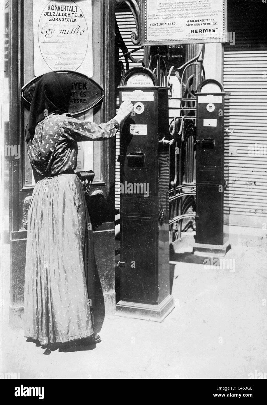 Savings automat, 1911 Stock Photo