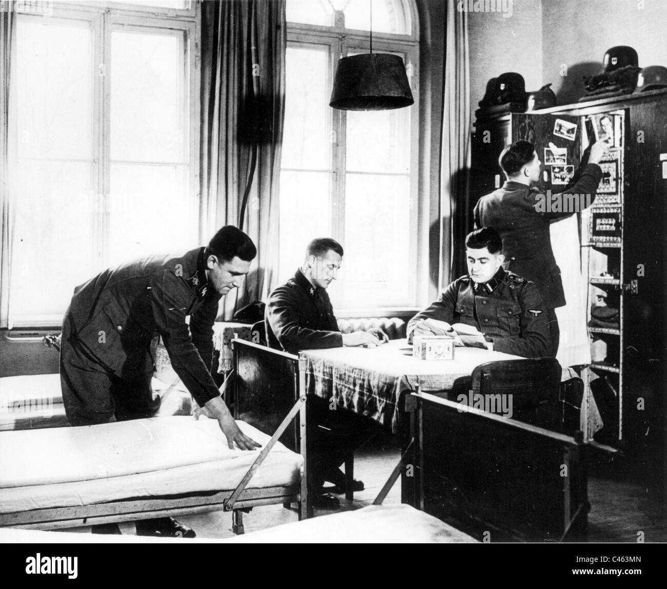 Room of the SS Bodyguard Regiment 'Adolf Hitler', 1938 Stock Photo