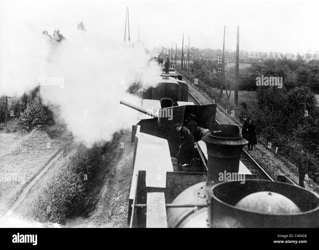Belgian armored train, 1914 Stock Photo