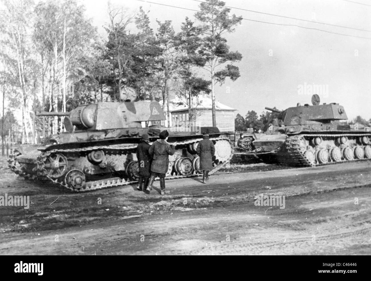 Russian KW 1 tanks, 1941 Stock Photo