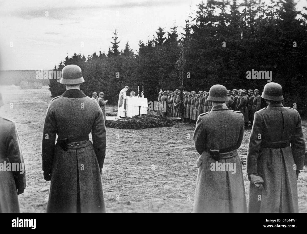 Field mass with Croatian volunteers, 1941 Stock Photo