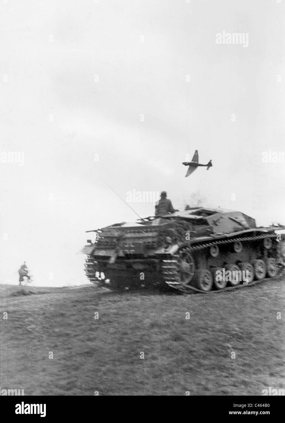 Airplanes support a German attack on the Eastern front, 1941 Stock Photo