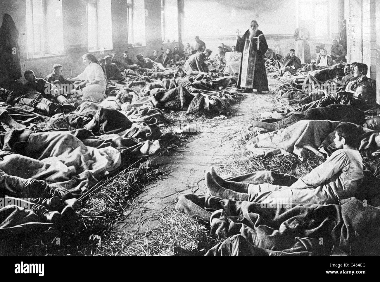 Russian field hospital in Suwalki, 1915 Stock Photo