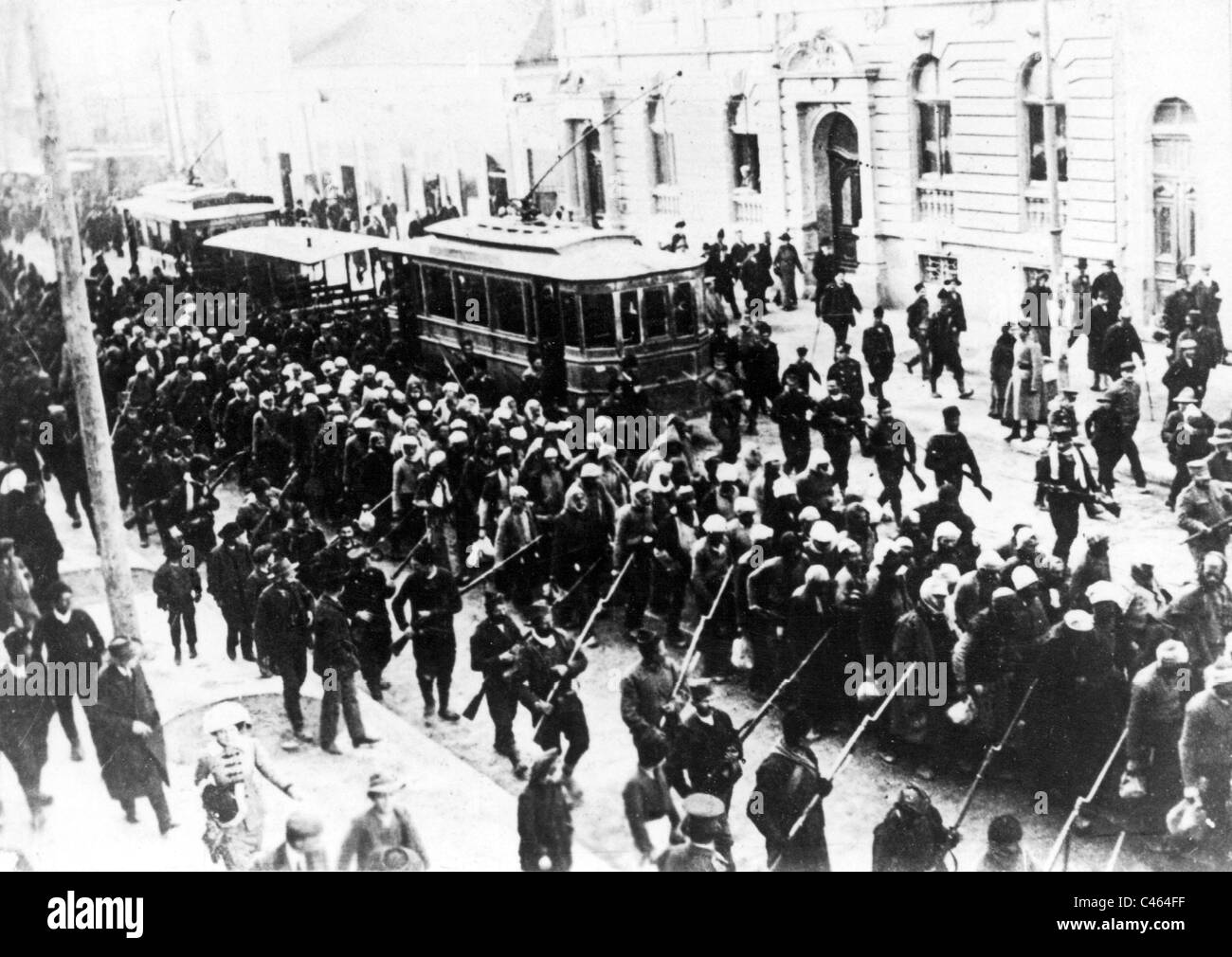 Turkish prisoners of war in Belgrade, 1912 Stock Photo