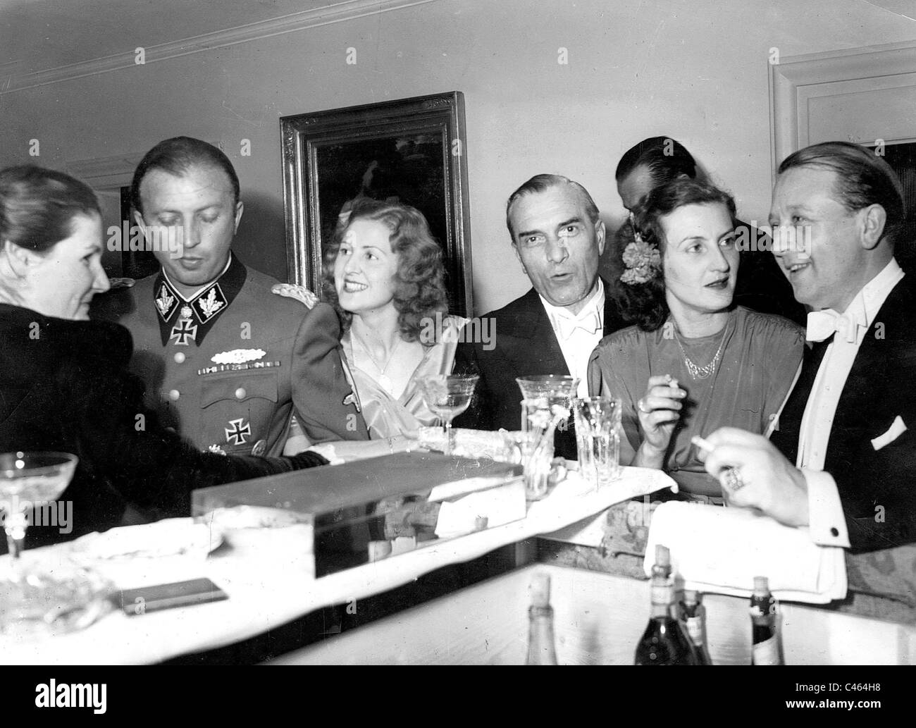 Celebration of the wedding of Margarethe Braun, 1944 Stock Photo