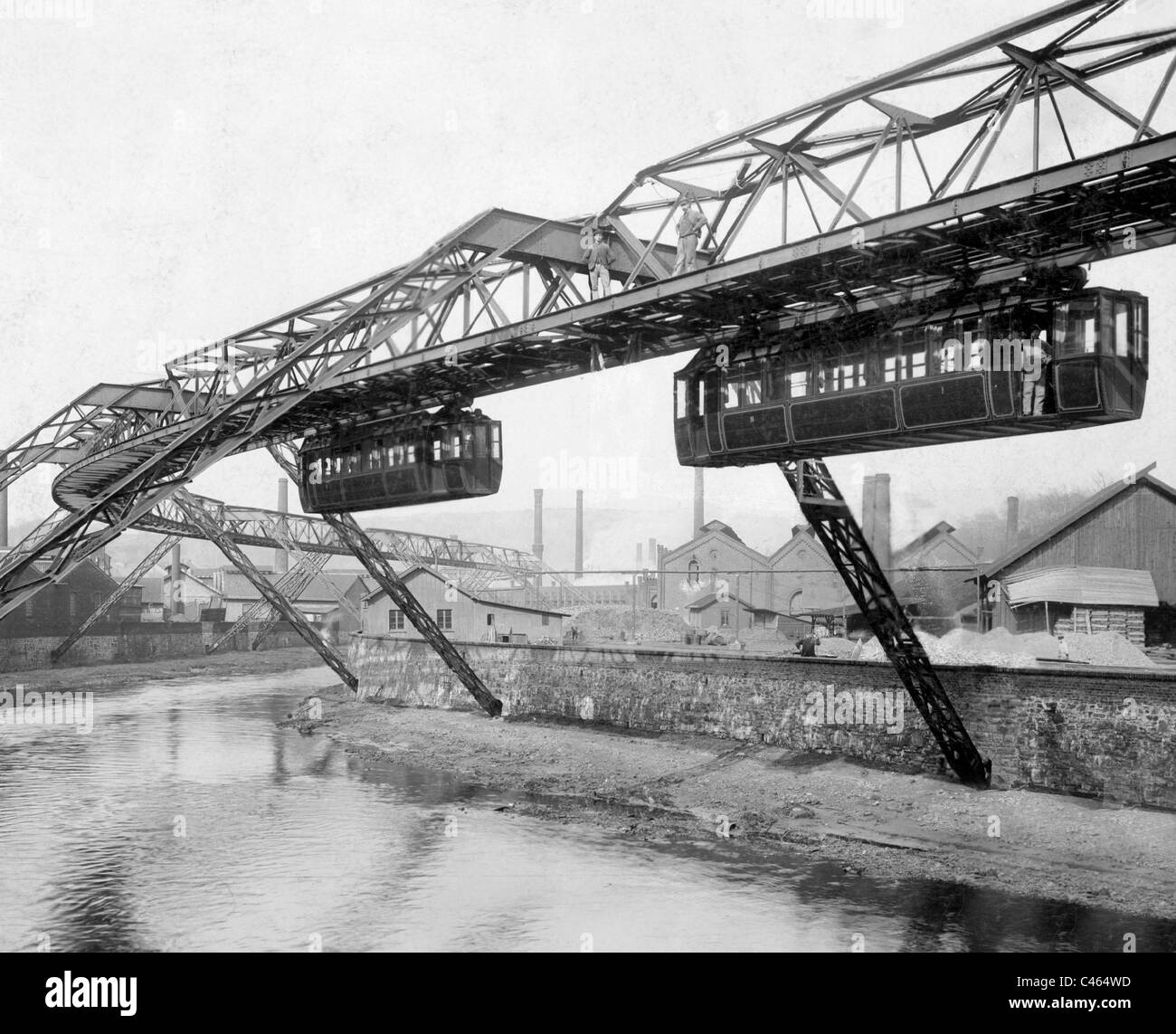 Suspension railway in Wuppertal Stock Photo