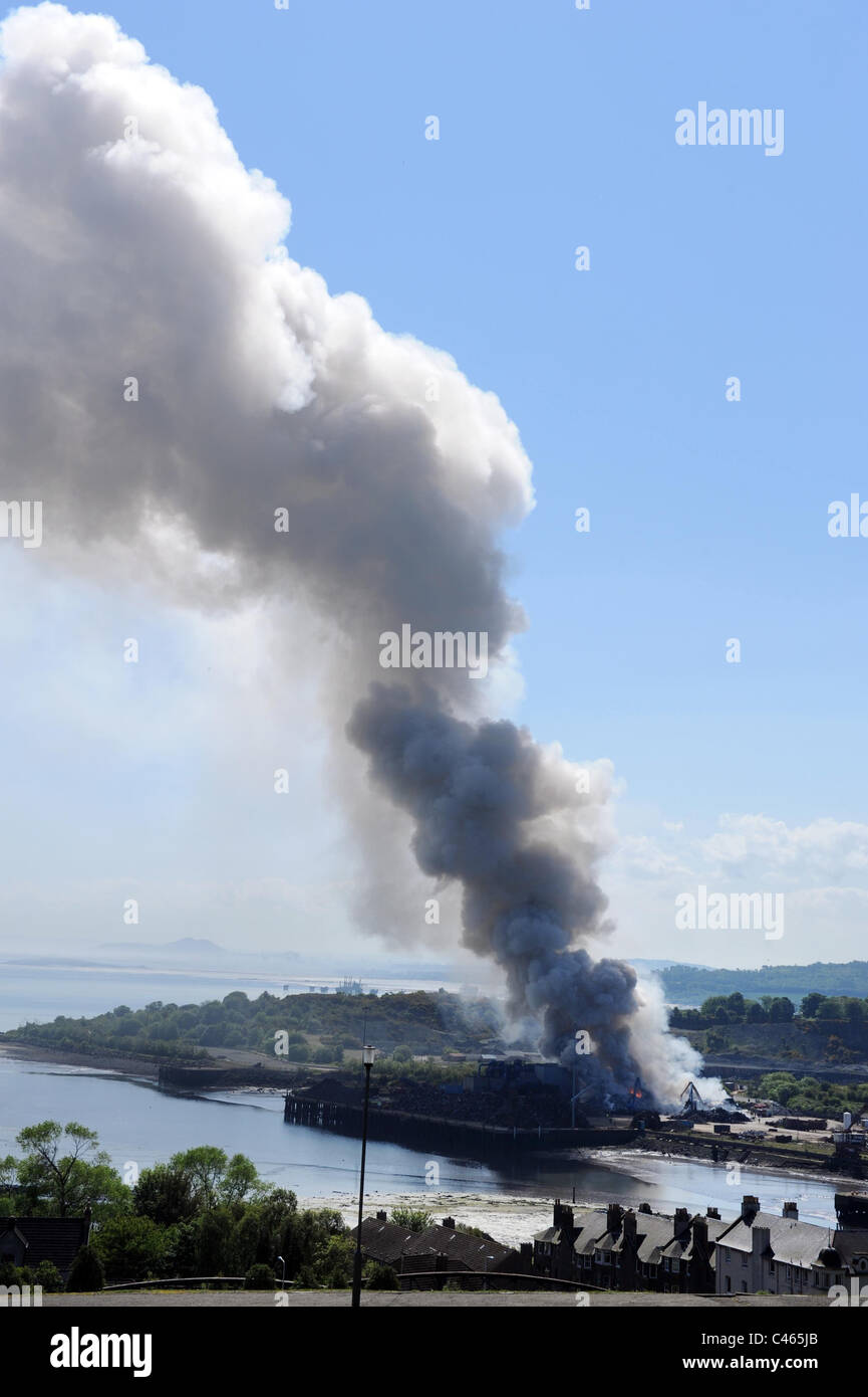 Large fire at scrap metal yard which started early this morning at ...