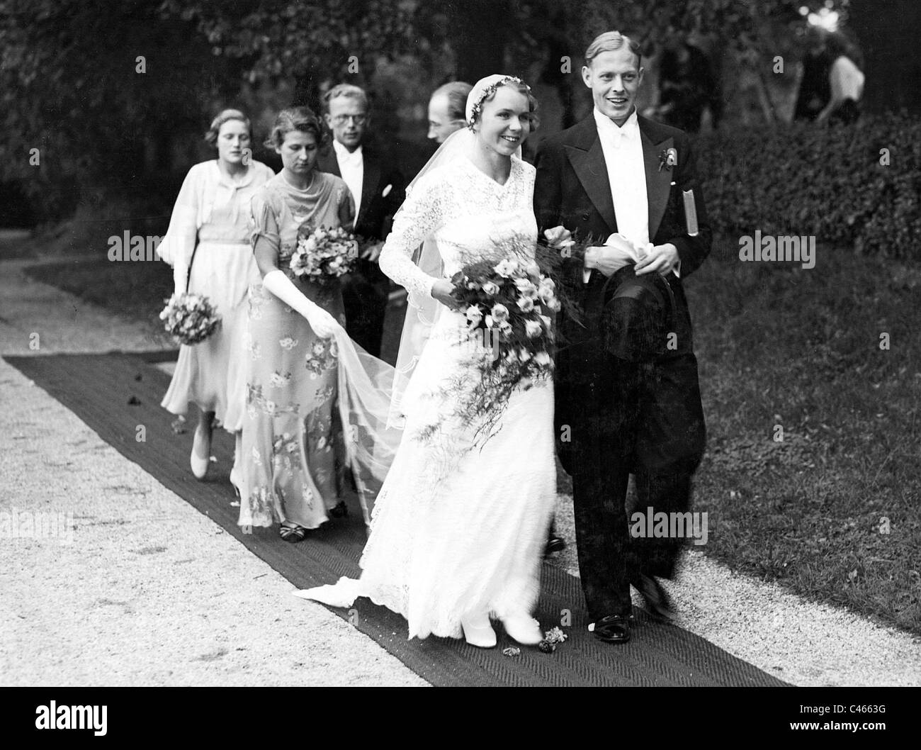 Wedding of Inge Braumueller and Dr. Betz, 1934 Stock Photo