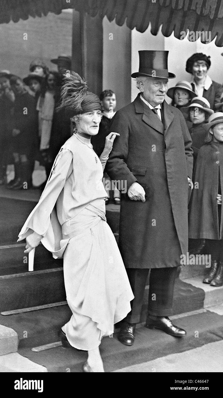 Herbert Henry Asquith and his wife Margot, 1928 Stock Photo