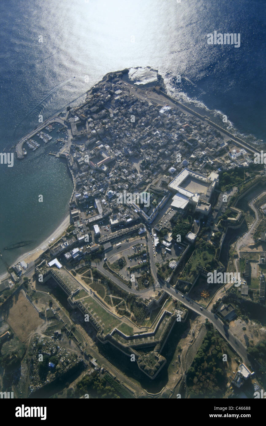 Aerial photograph of the old city of Acre Stock Photo - Alamy
