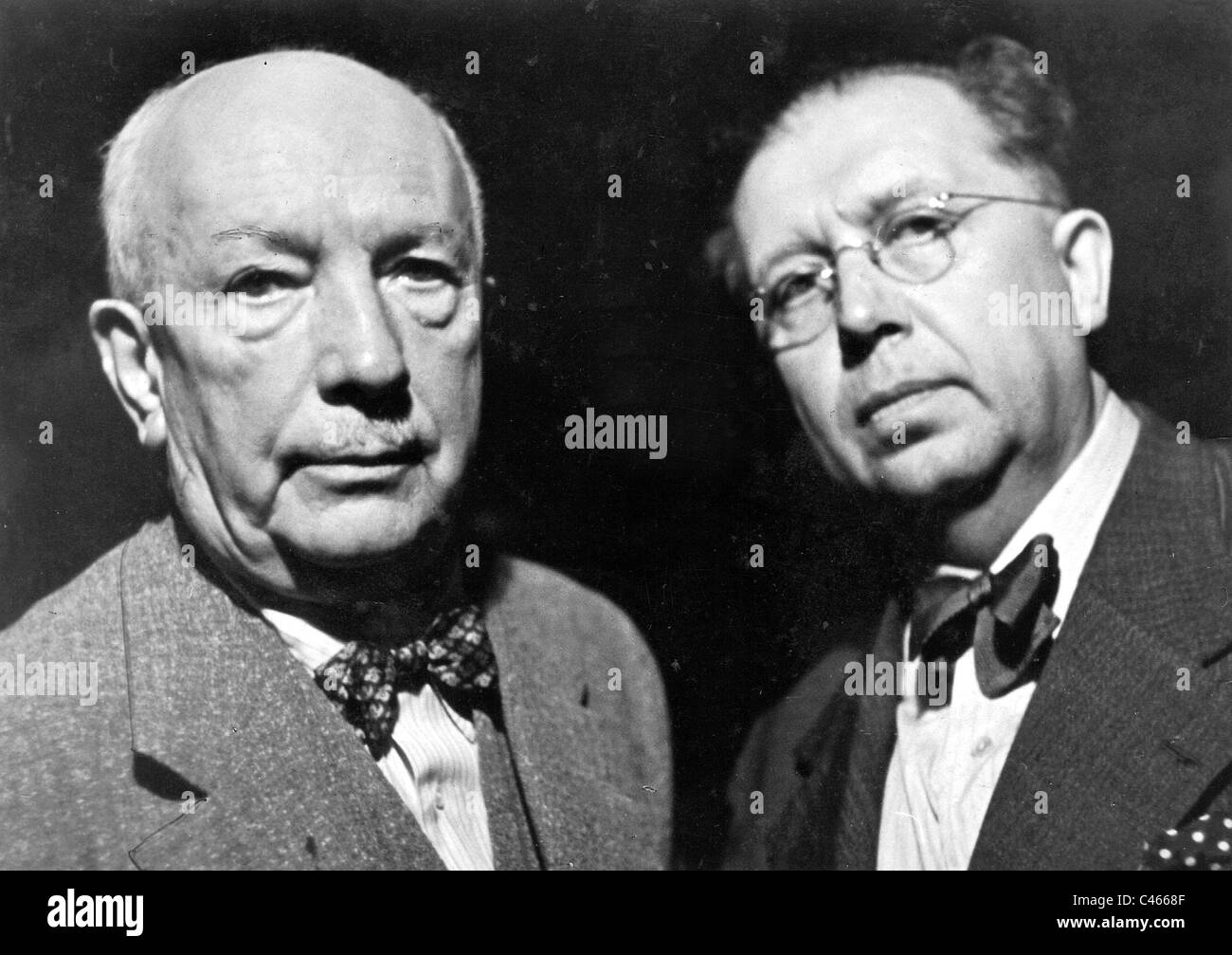 Richard Strauss and Joseph Gregor, 1938 Stock Photo