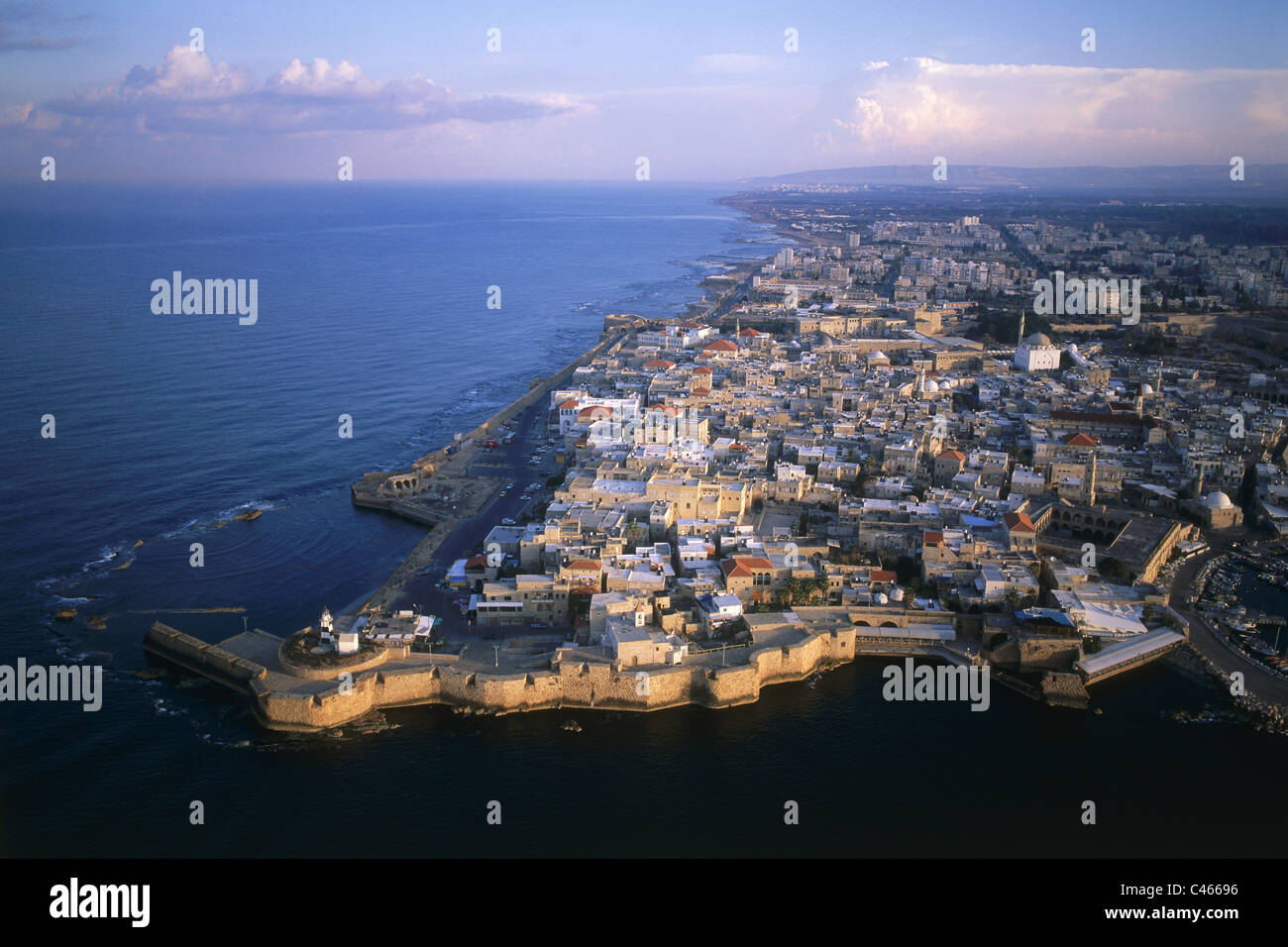 Aerial photograph of the old city of Acre Stock Photo - Alamy
