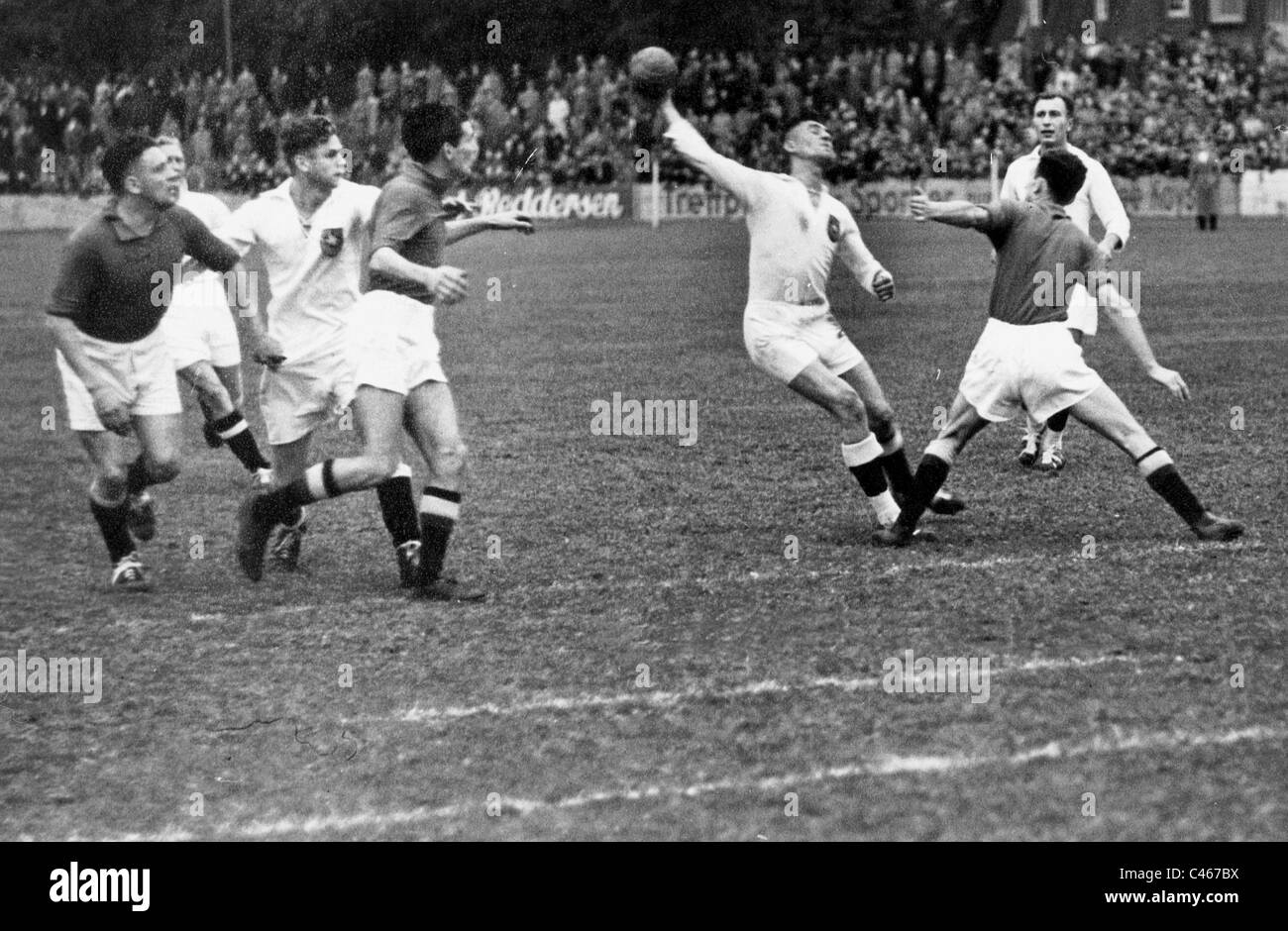 Match between Germany against Denmark 11: 7 Stock Photo