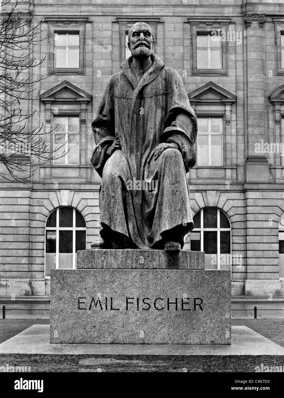 Statue Of Emil Fischer, Nobel Prize Winning Chemist At Robert Koch
