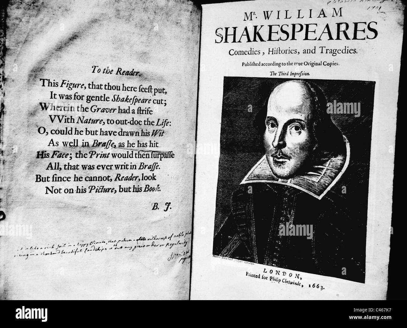 Folio william shakespeares works Black and White Stock Photos & Images