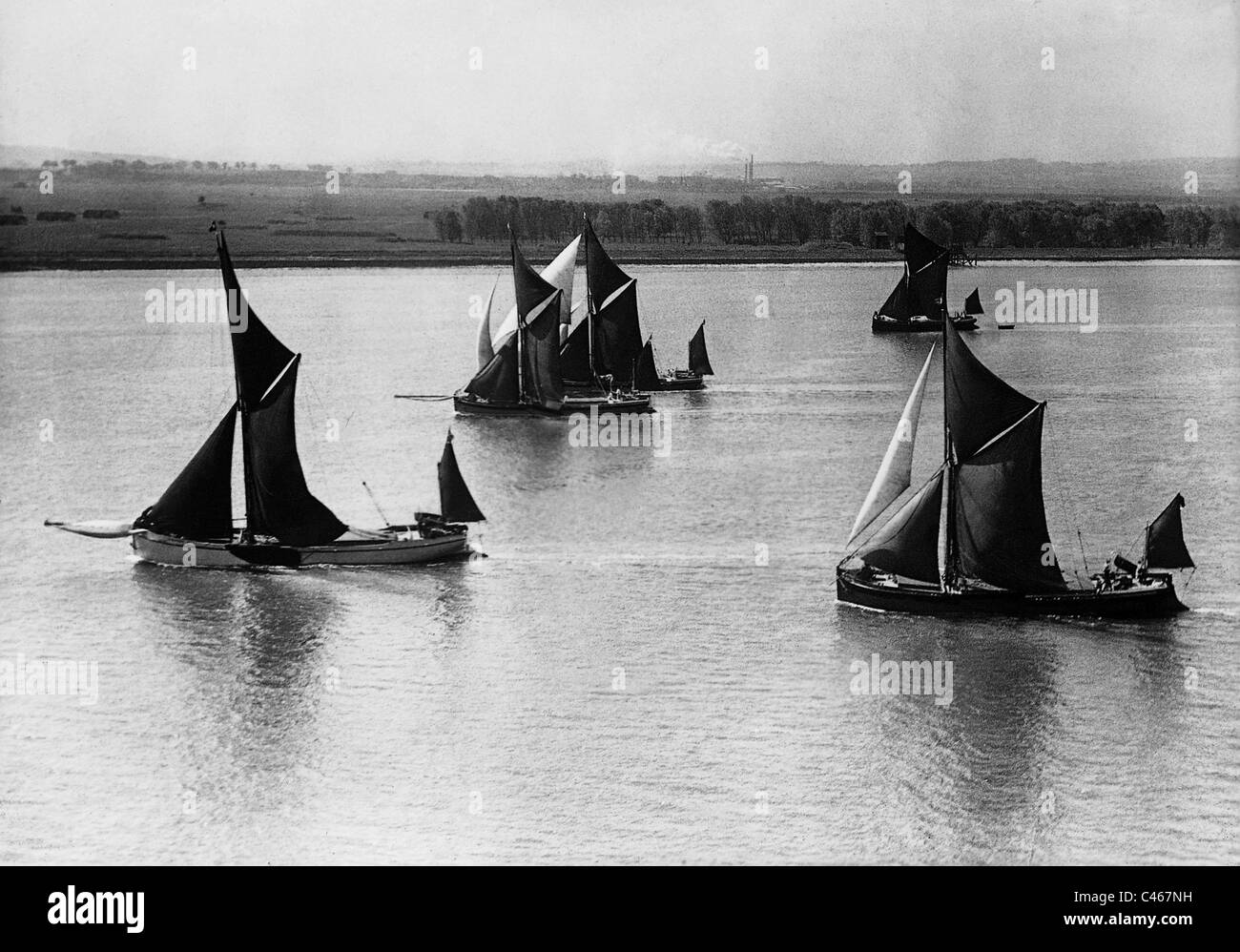 Sailing regatta on the Thames, 1937 Stock Photo