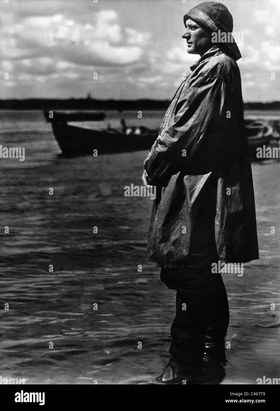 Fisherman, 1934 Stock Photo