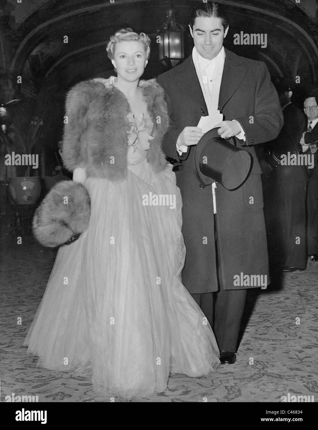 Annabella and Tyrone Power, 1939 Stock Photo