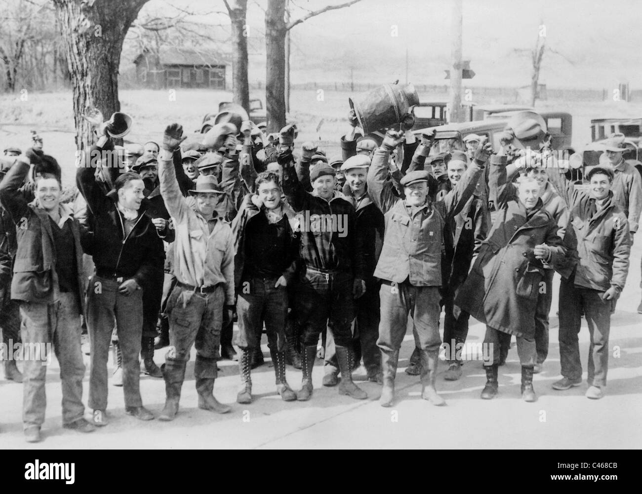 Striking farmers during the Great Depression, 1933 Stock Photo Alamy
