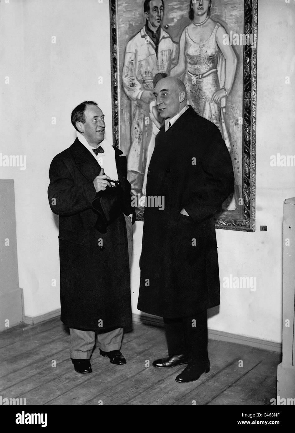 Max Pechstein with Ludwig Justi, 1931 Stock Photo
