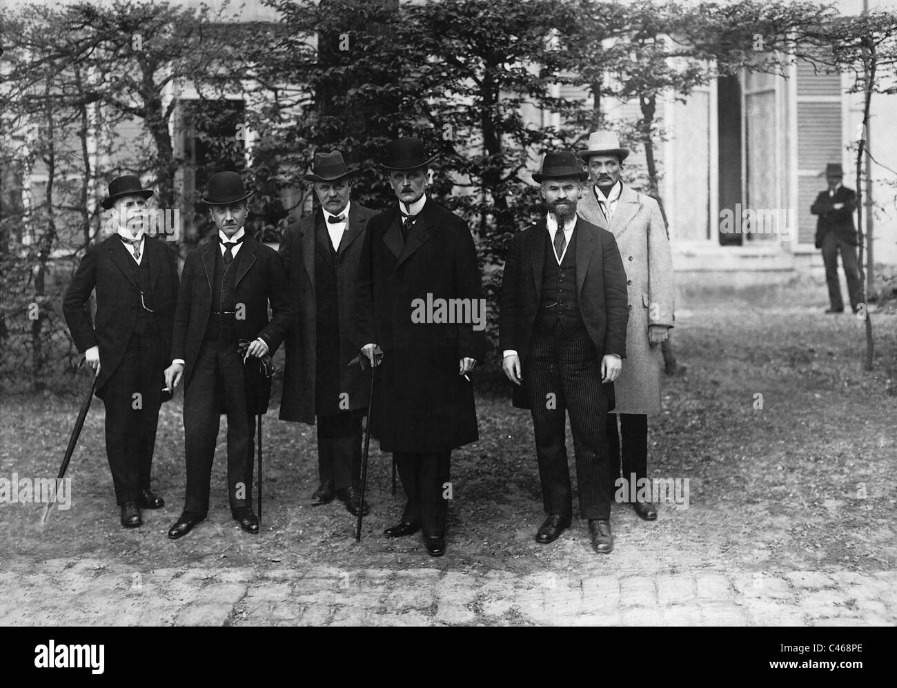 The German peace delegation in Versailles, 1919 Stock Photo
