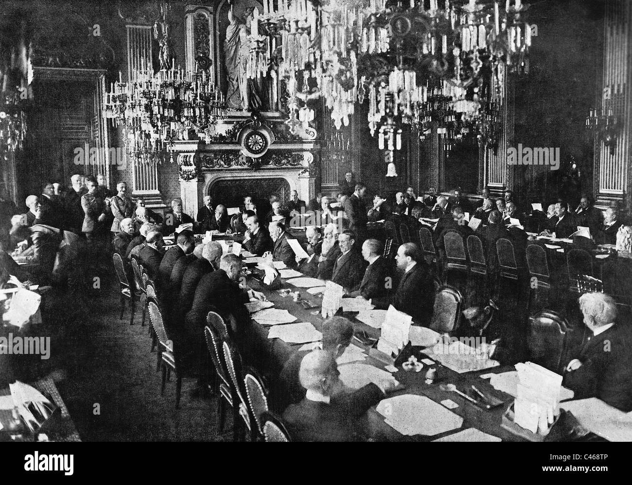 Conference of the Allies in Paris, 1919 Stock Photo
