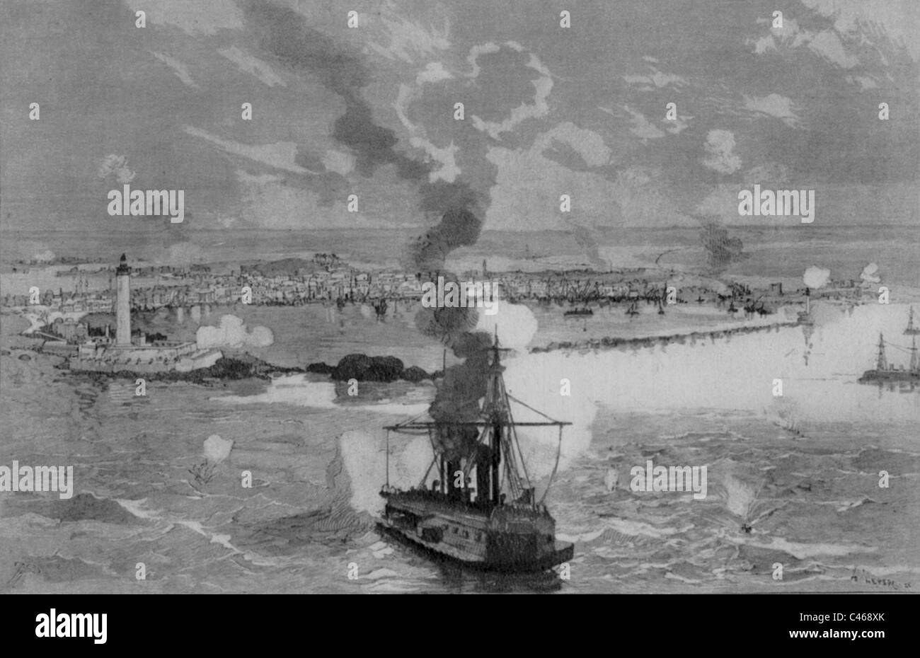 English attack on Alexandria, 1882 Stock Photo