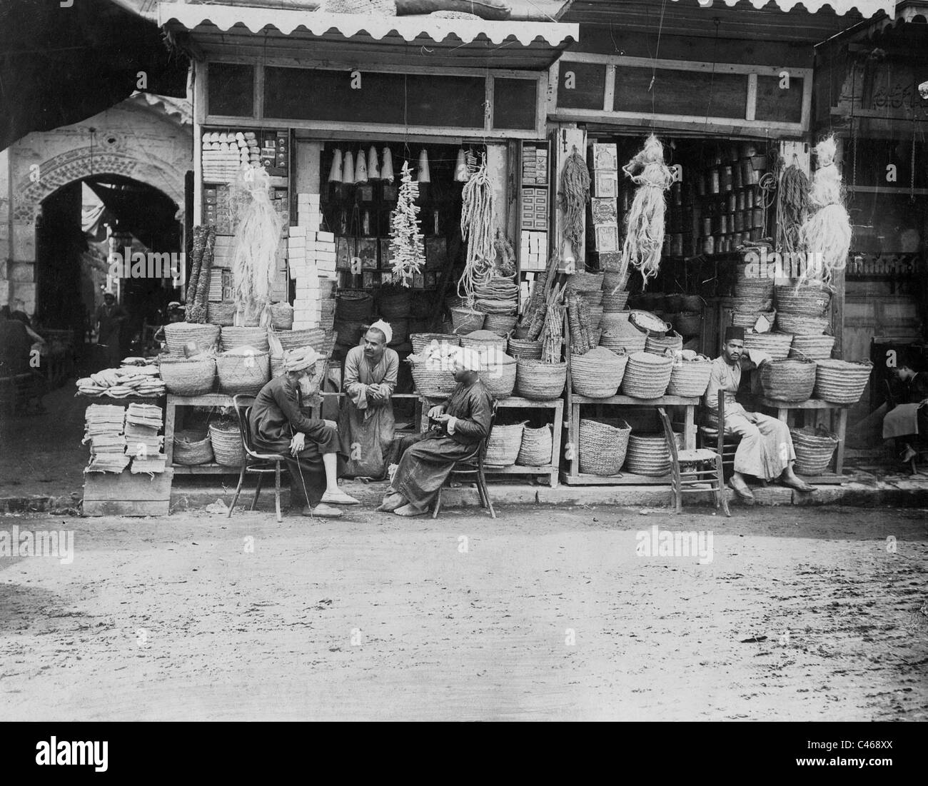 Shop in Alexandria, 1916 Stock Photo