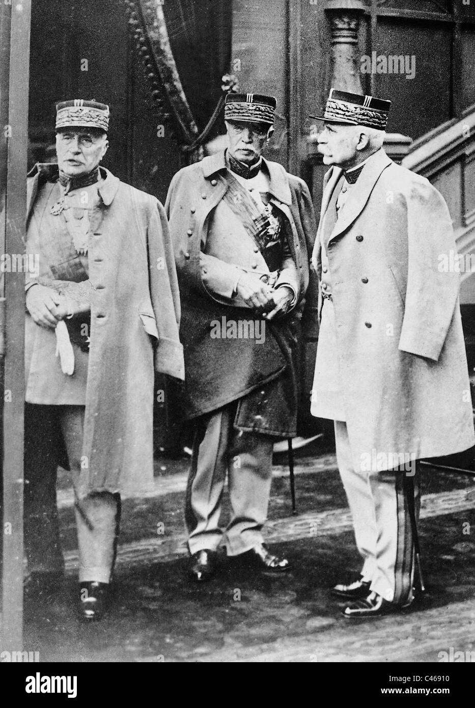 Ferdinand Foch, Fayolle and Henri Philippe Petain, 1928 Stock Photo