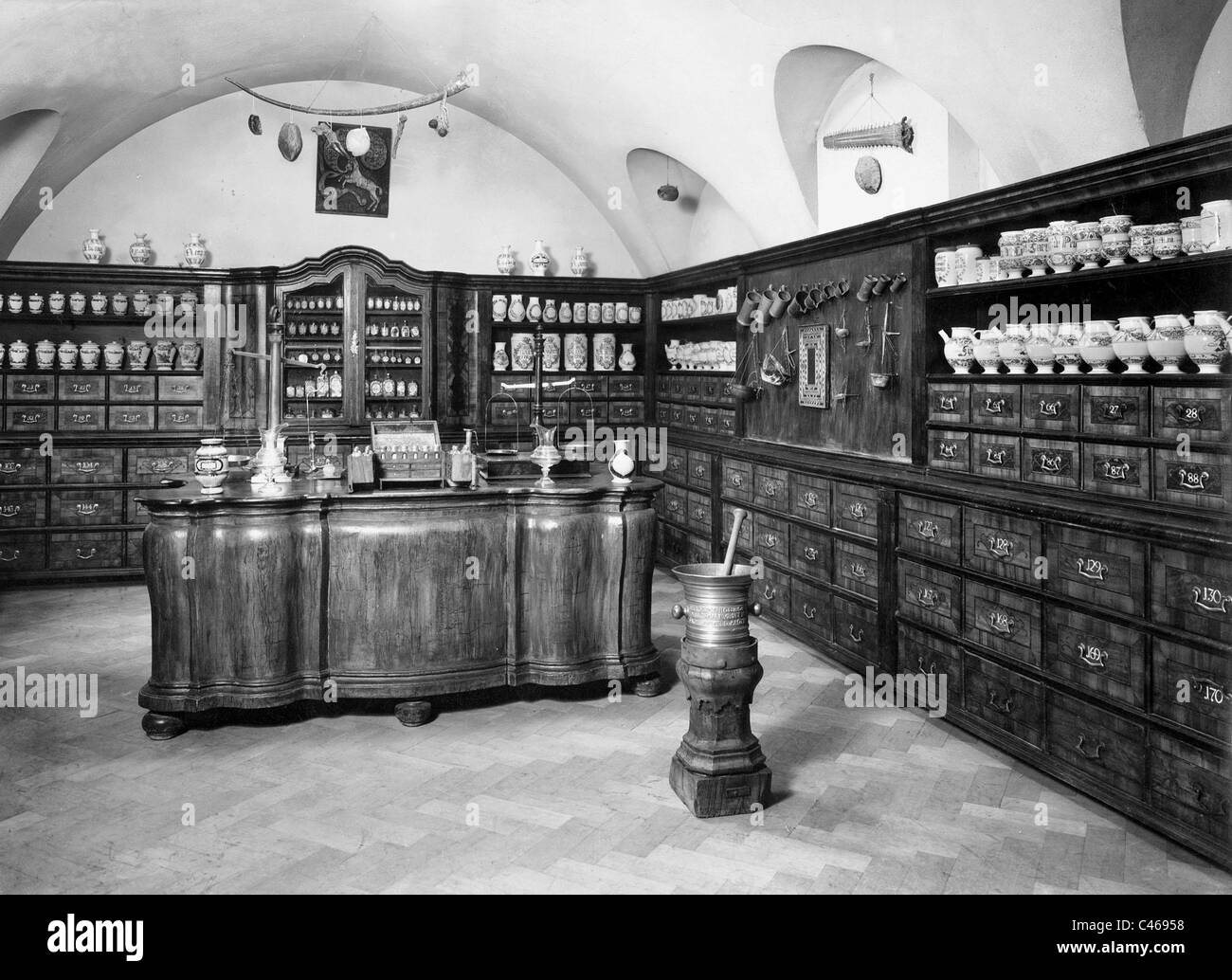 Apothecary Cabinet Black And White Stock Photos Images Alamy