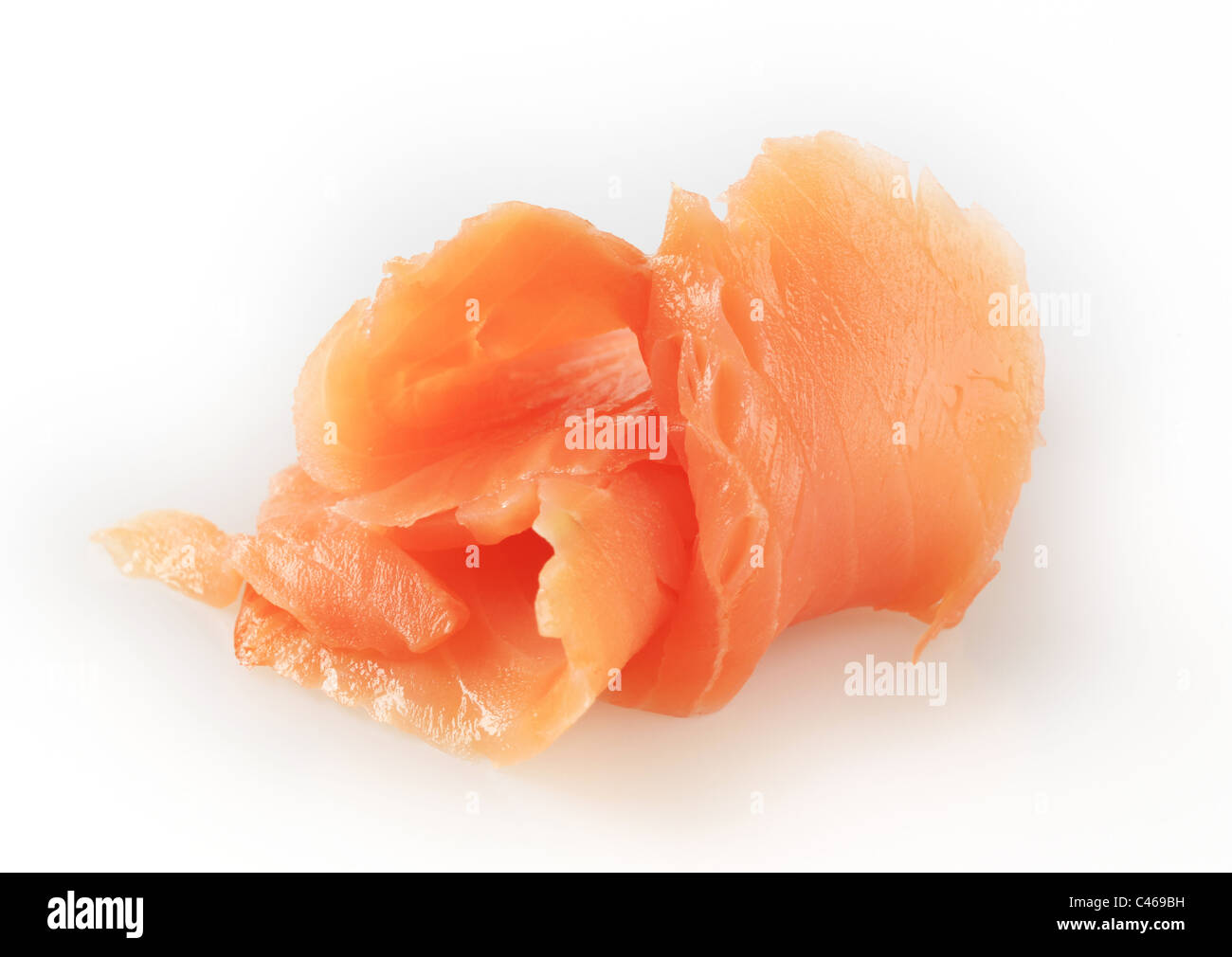 Thin slices of smoked salmon Stock Photo Alamy