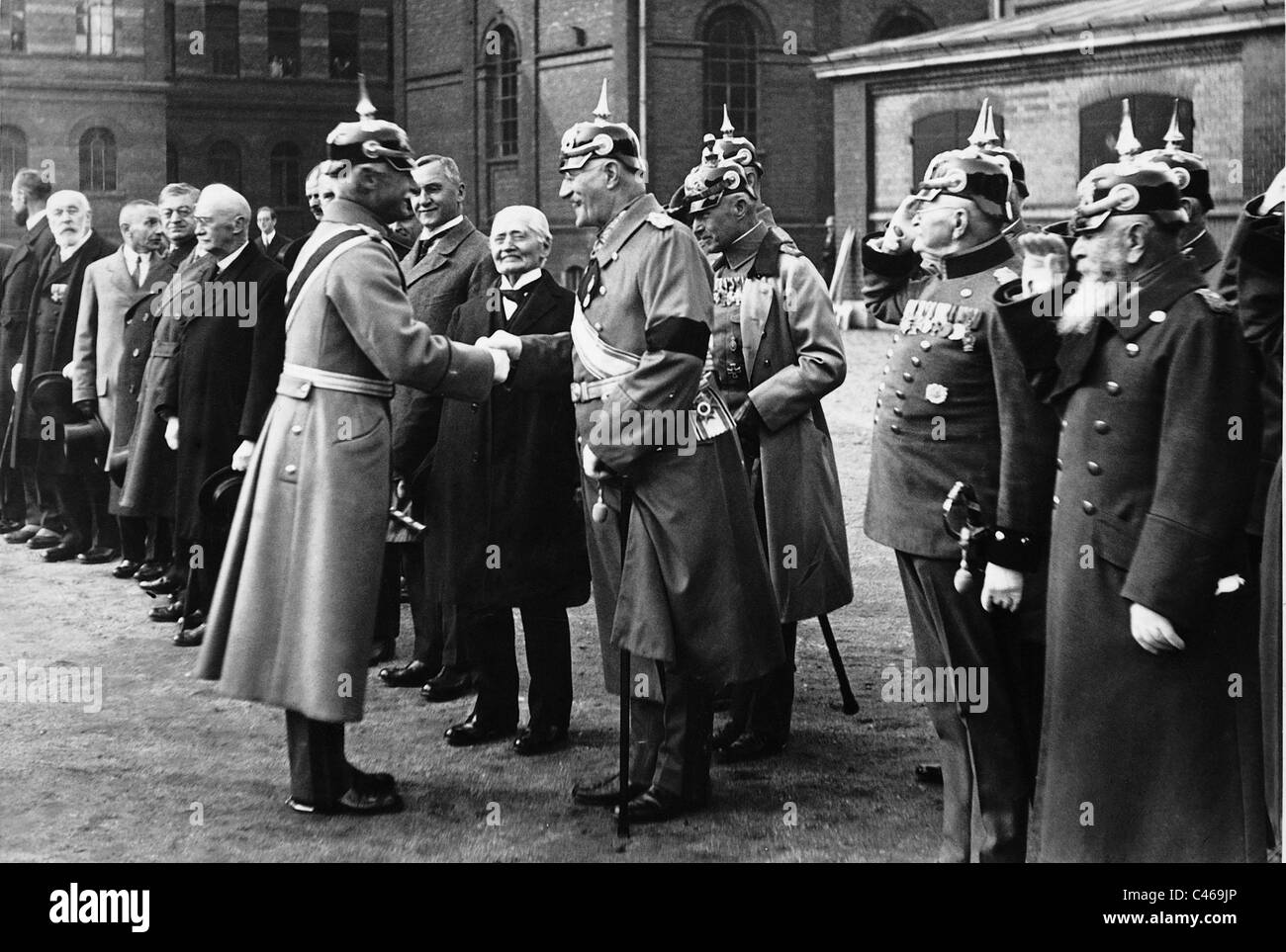Crown Prince Rupprecht of Bavaria with veterans, 1931 Stock Photo