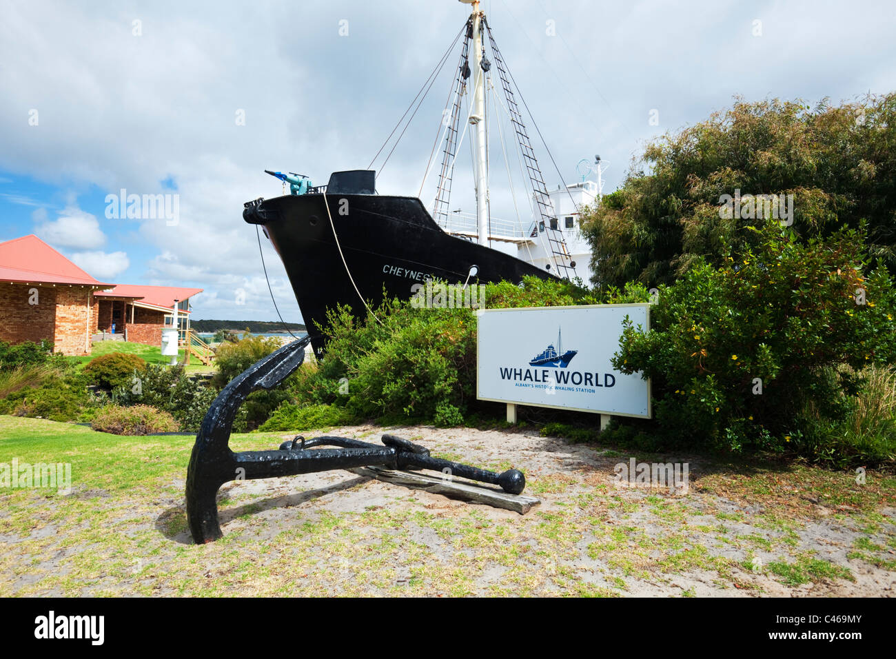 Cheynes IV Whalechaser ship at Whale World museum.  Frenchman Bay, Albany, Western Australia, Australia Stock Photo