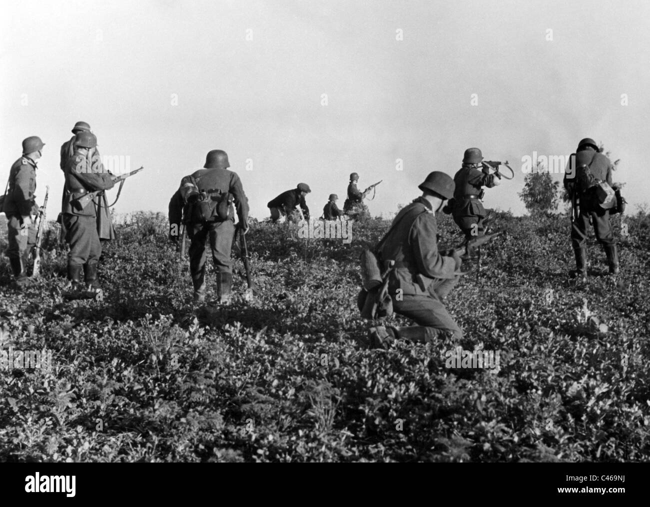 Second World War: German Wehrmacht Fighting Against Partisans Stock 